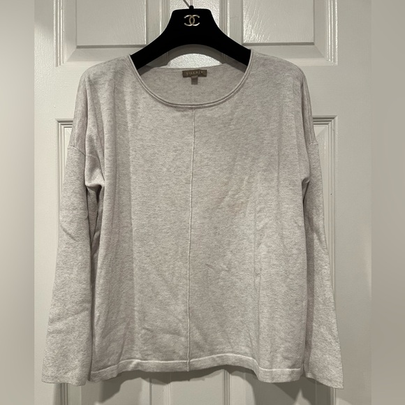 Classic Lilla P Light Knit Long Sleeve Sweater Gray Soft Comfy  Roll neck M - Picture 1 of 7